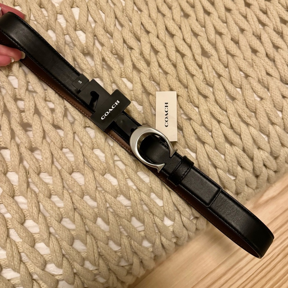 COACH Black leather belt